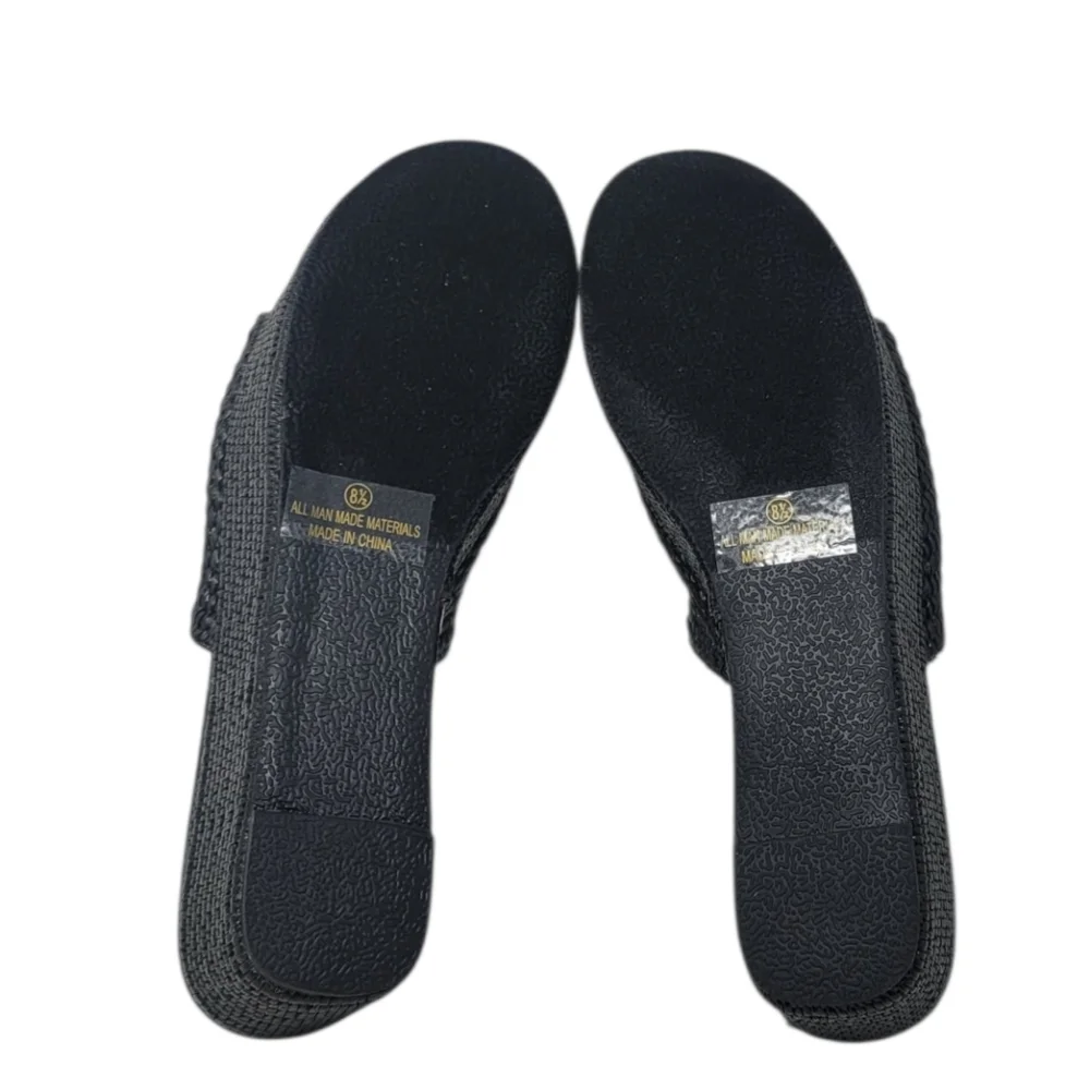 Liliana Budza Classic Neopro Black Open Toe Platform Sandal - Size 8.5
